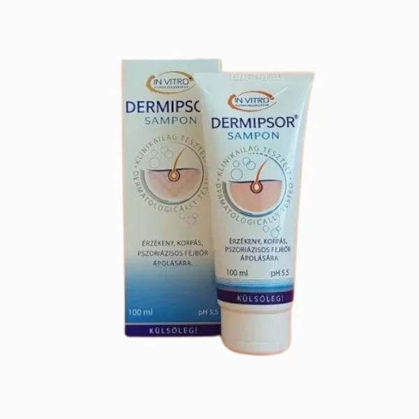 Dermipsor šampón - jemná starostlivosť o pokožku hlavy pri psoriáze a seboroickej dermatitíde - 100 ml - InVitro