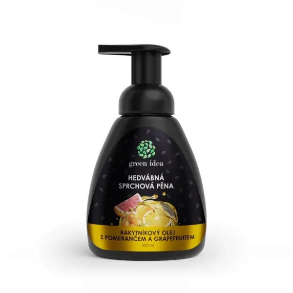 Hodvábna sprchová pena rakytníkový olej s pomarančom a grepom 300 ml - Green idea
