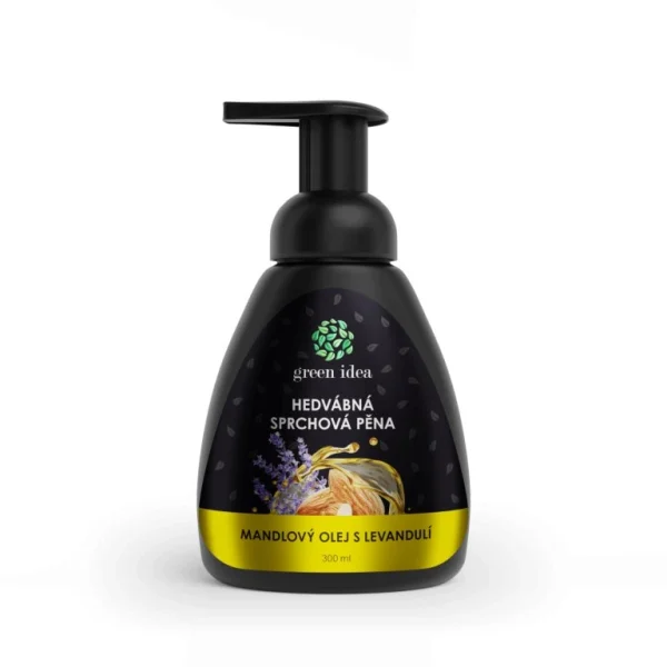 Hodvábna sprchová pena – mandľový olej s levanduľou 300 ml – Green idea