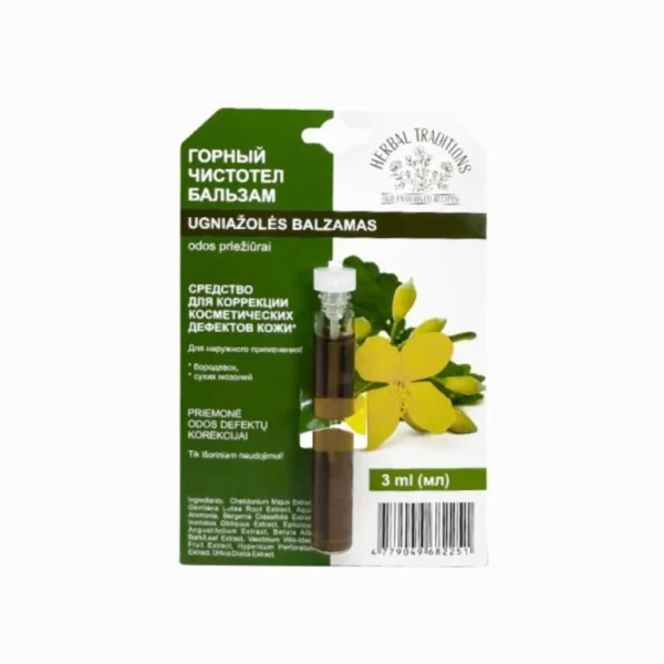 Horský lastovičník čistoteľ - elixír na bradavice - 3 ml - Herbal Traditions