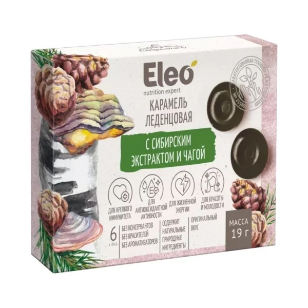 Karamelové cukríky so sibírskym extraktom a čagou - 6ks - 19g - HealthNA