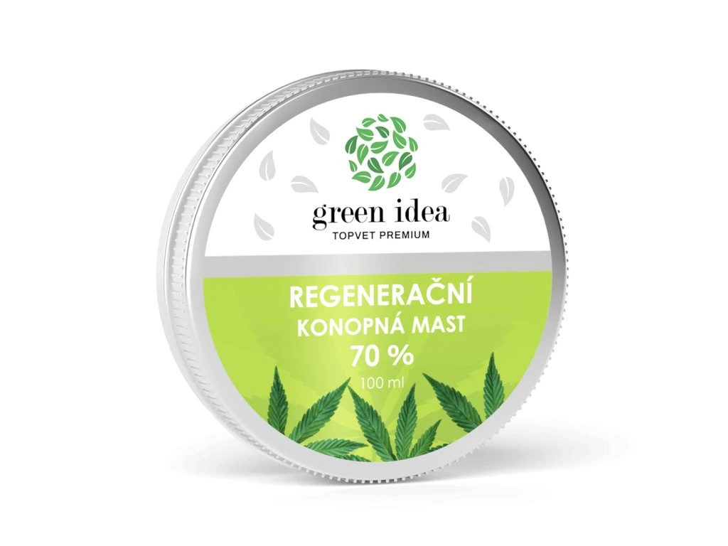 Konopná regeneračná masť Green Idea 70 % 100 ml