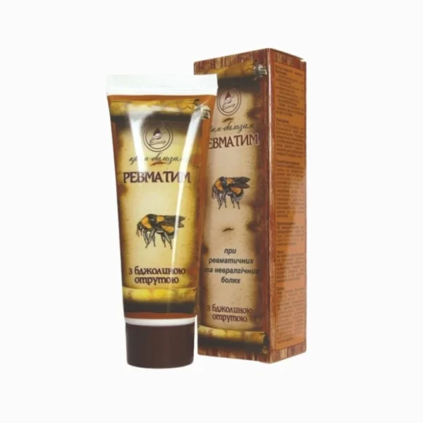 Krém Revmatim - pri problémoch s kĺbmi, pohybového aparátu, bolestiach chrbtice, pri reumatických ochoreniach - Elixir - 75ml