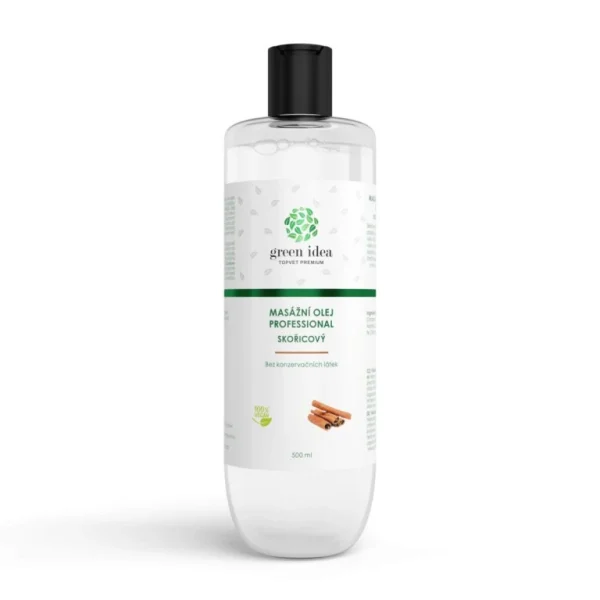 Škoricový masážny olej 500 ml – Green idea