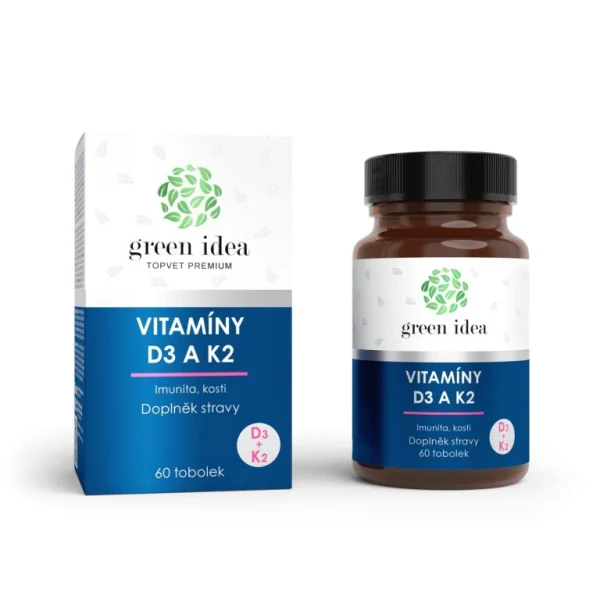 Vitamíny D3 a K2 Green idea 60 kapsúl