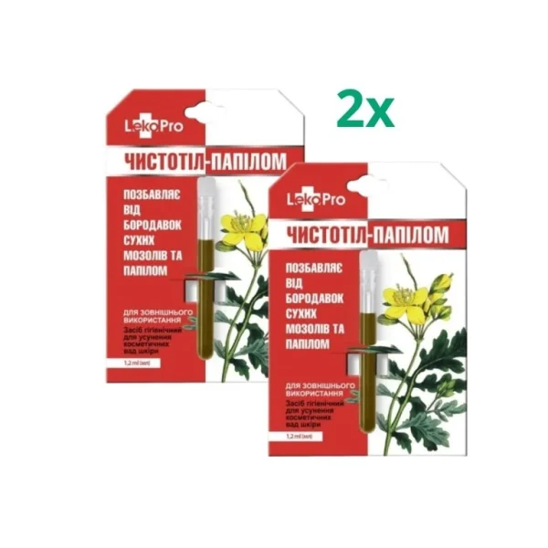 Zvýhodnený set 2 x Balzam Čistoteľ s lastovičníkom na otlaky, bradavice a papilómy - 1,2 ml - LekoPro