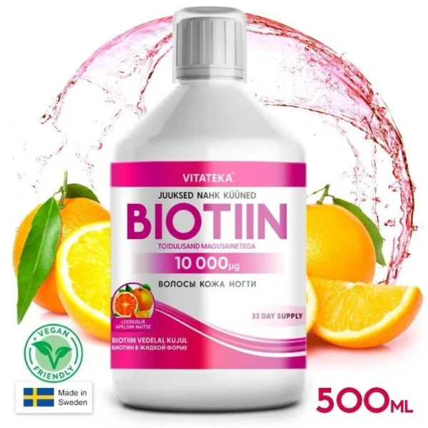 Tekutý biotín 10000 µg Vitateka 500 ml