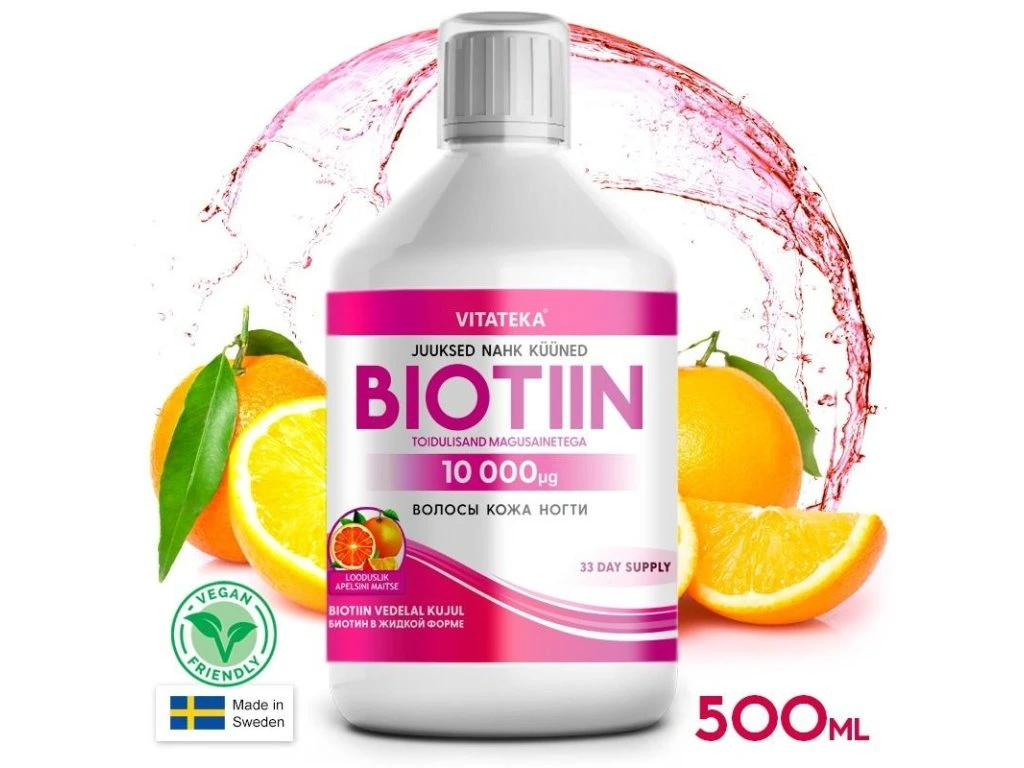 Tekutý biotín 10000 µg Vitateka 500 ml
