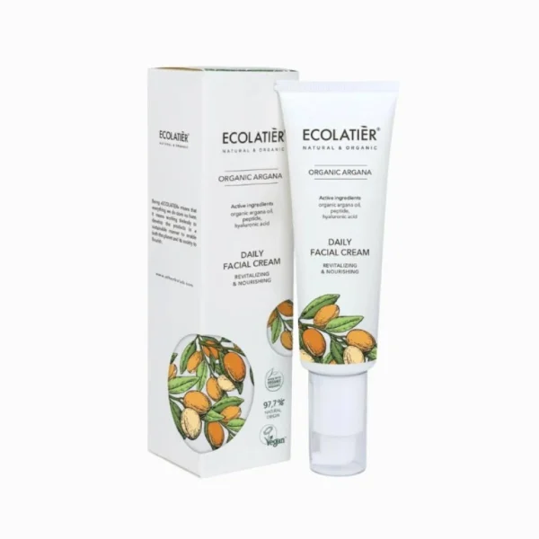 Denný pleťový krém revitalizačný a výživujúci Organic Argana - 50ml - Ecolatier