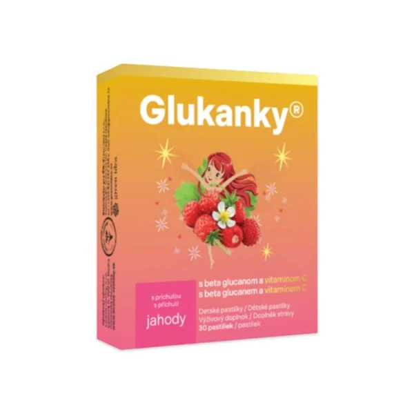Glukánky – detské pastilky s príchuťou jahody 30 ks – Green idea