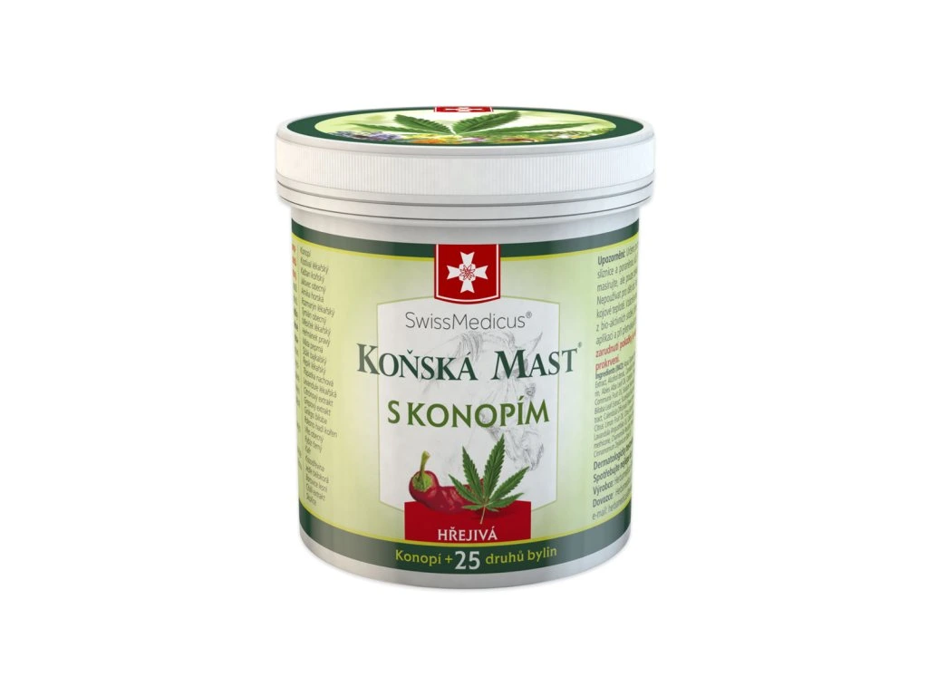 Konská masť s konope hrejivá 250 ml SwissMedicus