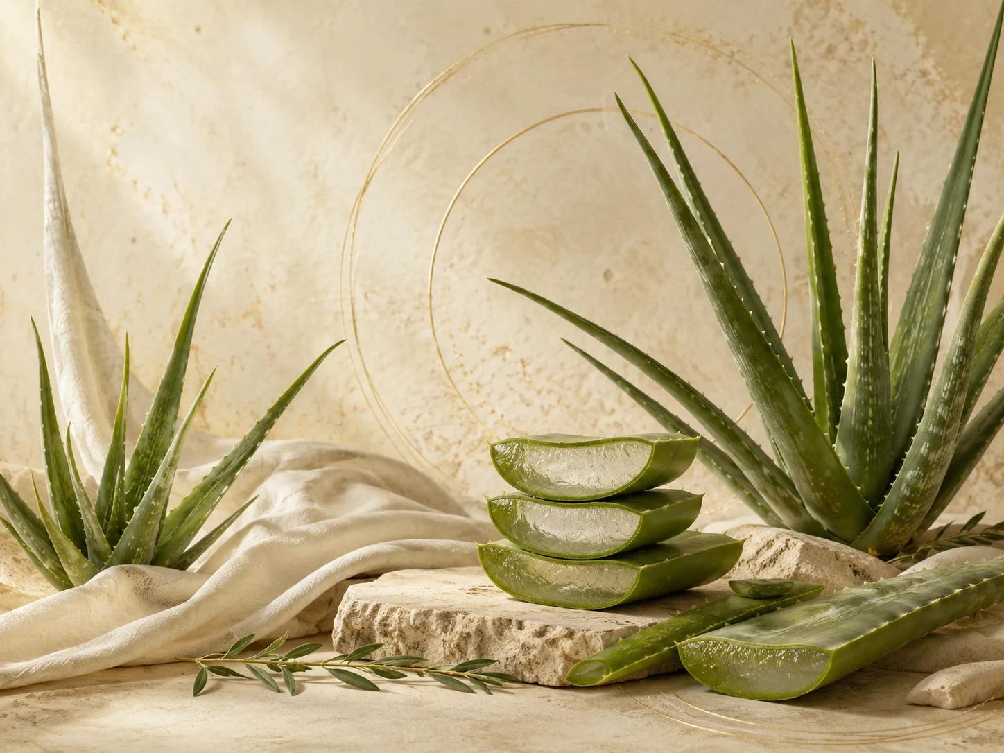 Aloe vera listy a gél ako symbol šetrnej starostlivosti