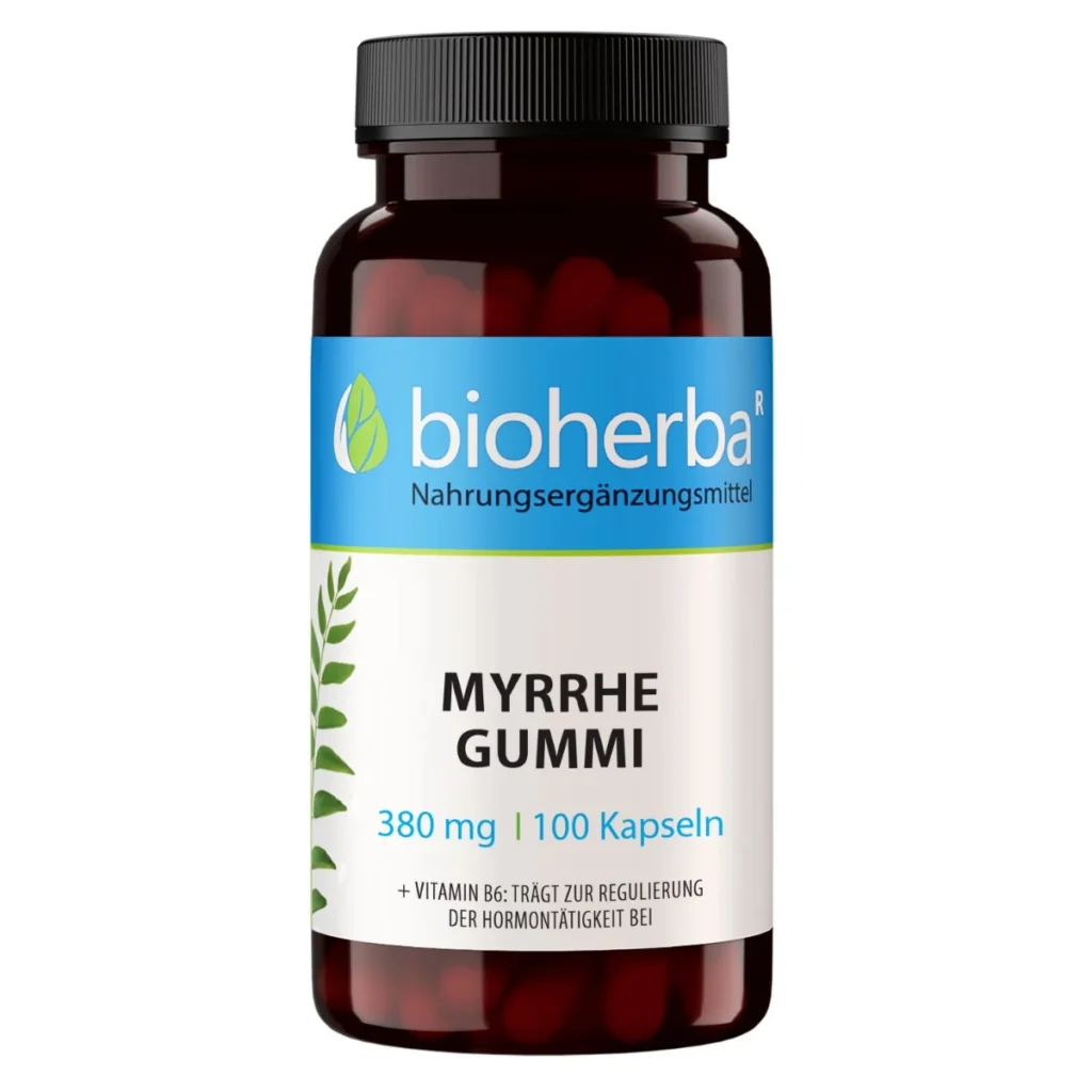 Myrha 380 mg s vitamínom B6 – 100 kapsúl Bioherba
