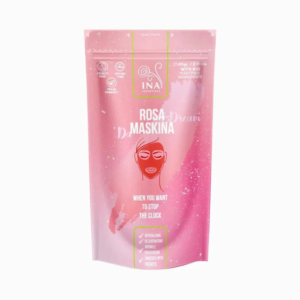 Ružová pleťová maska INA Essentials 60 g