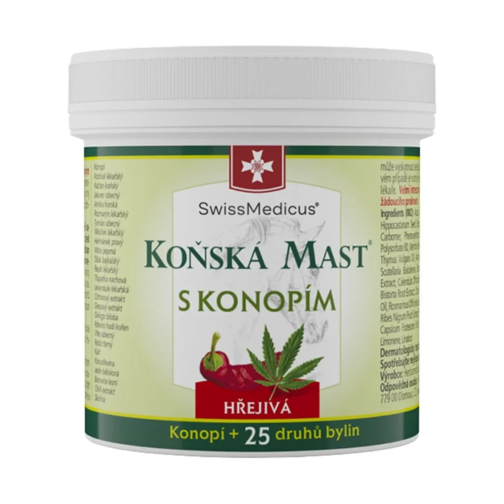 Konská masť s konope hrejivá 500 ml SwissMedicus
