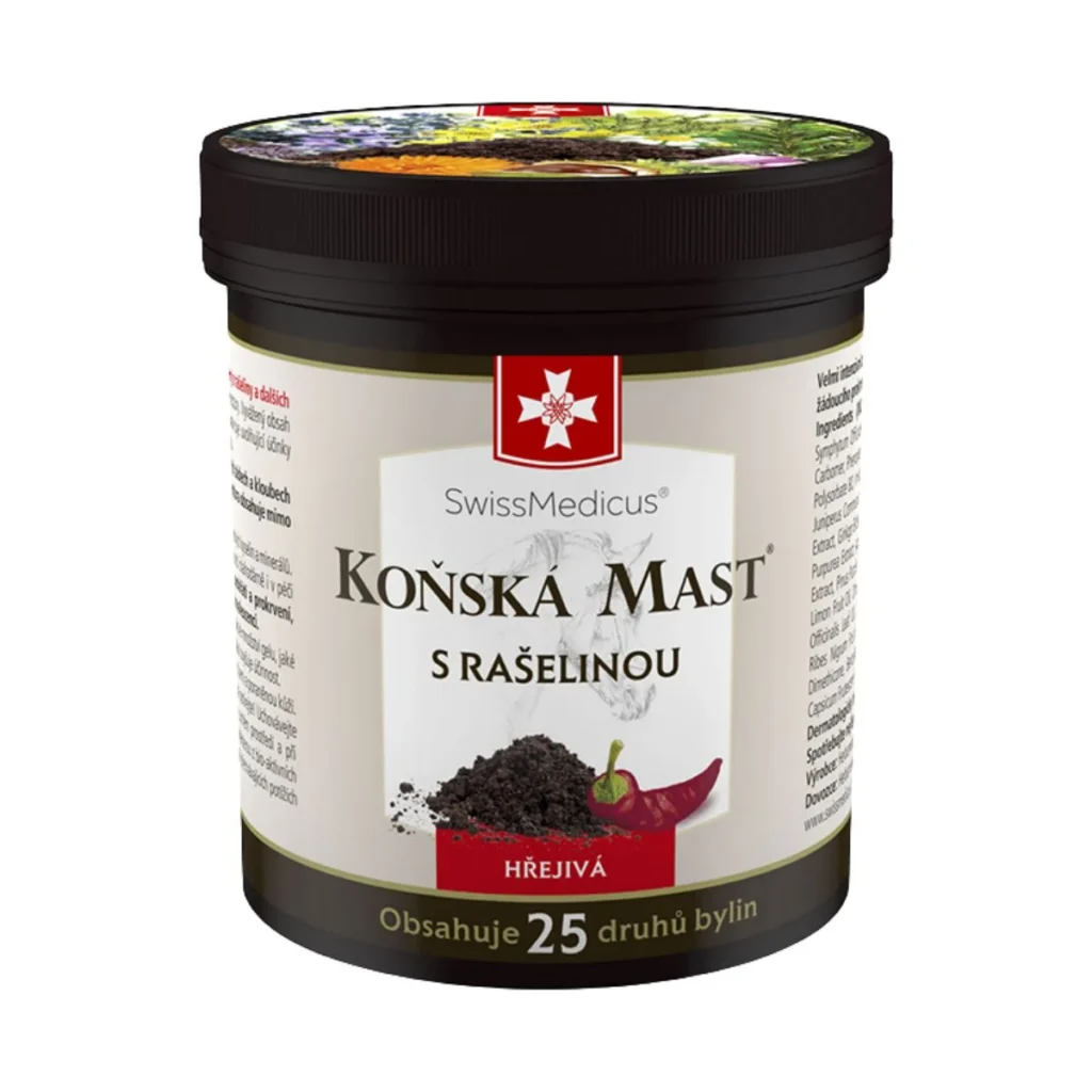 Konská masť hrejivá s rašelinou SwissMedicus 250 ml