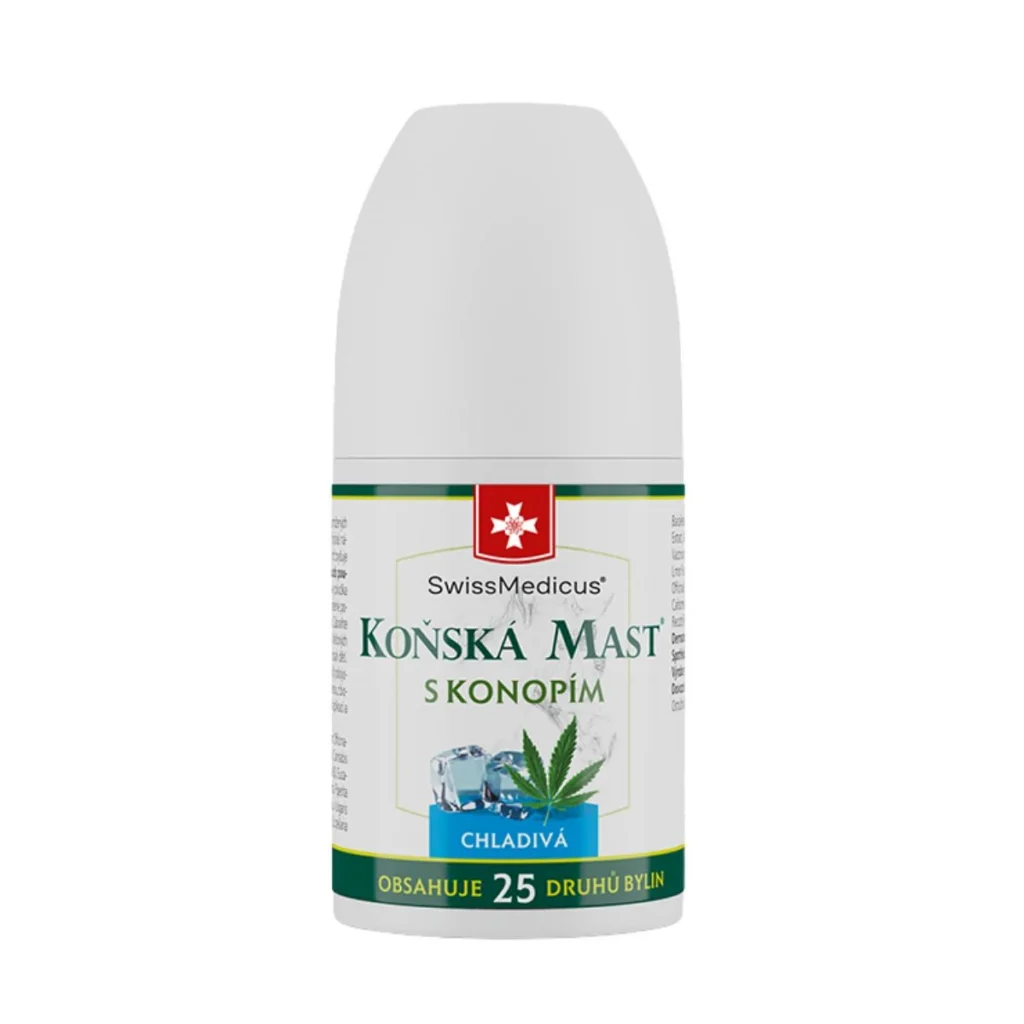 Konská masť s konope chladivá roll-on SwissMedicus 90 ml