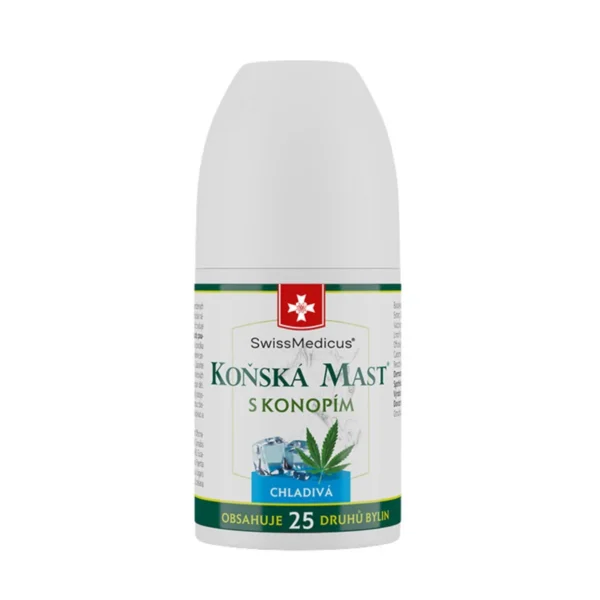 Konská masť s konope chladivá roll-on SwissMedicus 90 ml