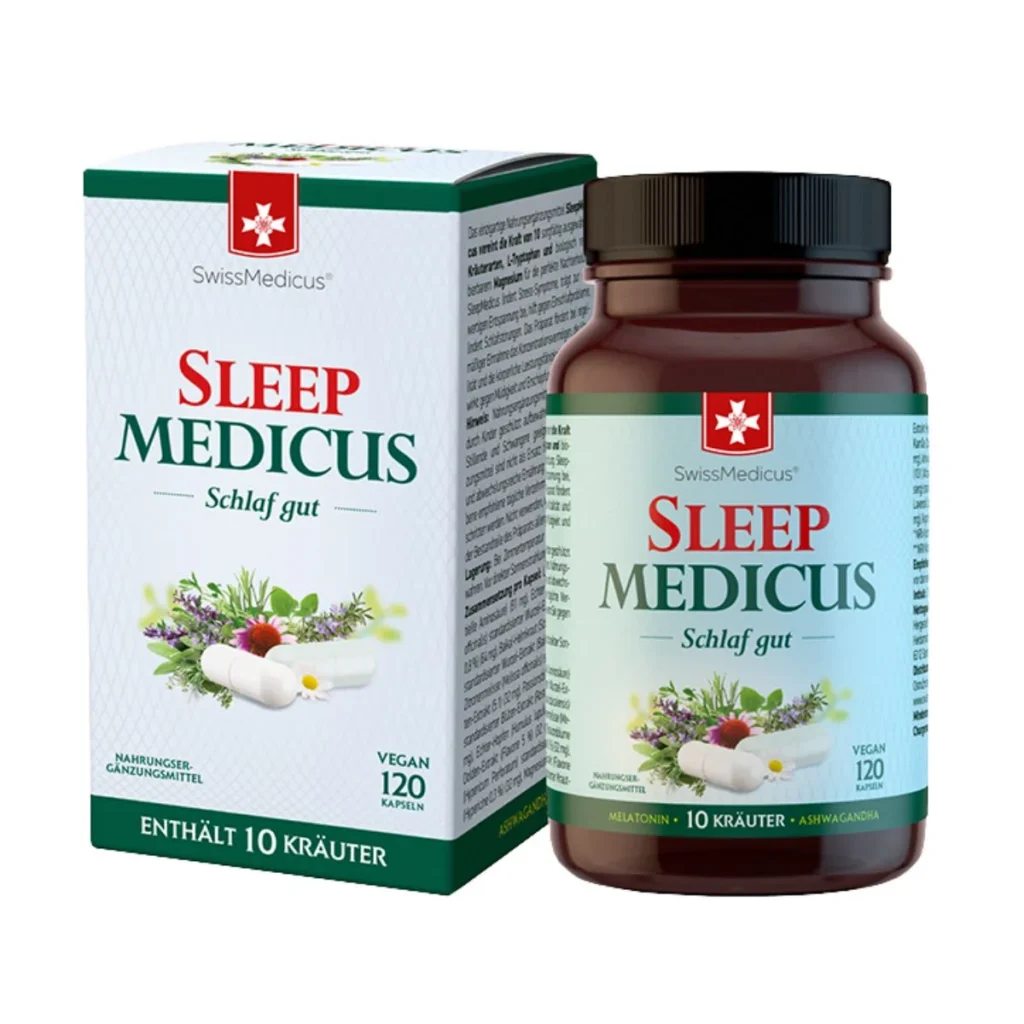 SleepMedicus SwissMedicus 120 kapsúl – doplnok výživy na spánok a relaxáciu